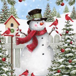Winter welcome snowman panel