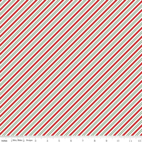 The Magic of Christmas - Stripes on White Background