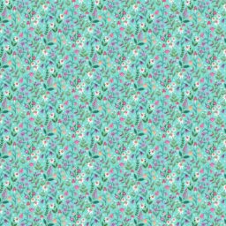Unicorn Dreams - Packed Flowers turquoise