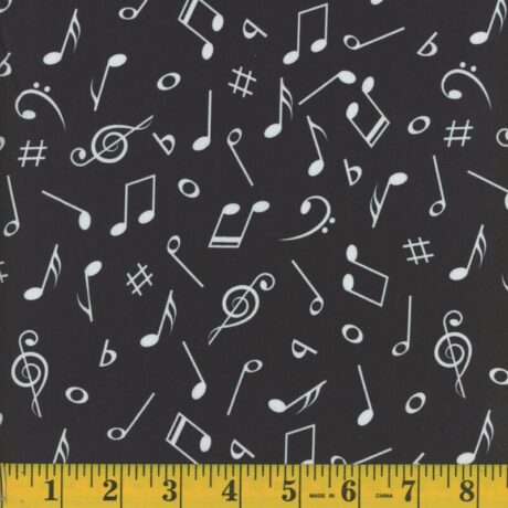 Music in the air notes black
