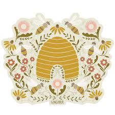 Bee Garden by Gingiber - Beehive Sticker