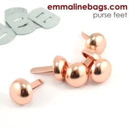 Dome Purse Feet: 1/2" (12mm) - 6 Pack - Copper