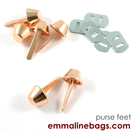 Bucket Purse Feet: 9/16" (14mm) - 6 Pack - Copper
