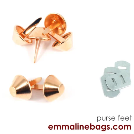 Bucket Purse Feet: 3/4" (18mm) - 6 Pack - Copper