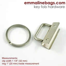 Key Fob Hardware - 5 Pack - Nickel