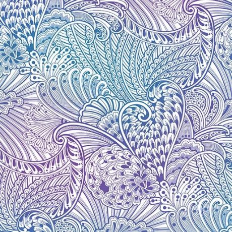 Opulence Mottled - Peacock Flourish - 108" Wide Back