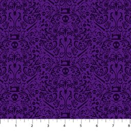 Mr. Bones Sews - Damask Purple
