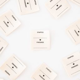 Sara Hearts Labels - Started/Finished Write-In