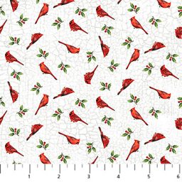 Winter Song from Northcott - Cardinal and Holly Toss
