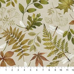 Natural Elements - Leaves and Dragonflies