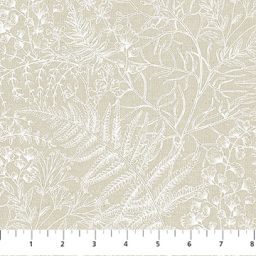 Natural Elements - Toile Leaves - Cream
