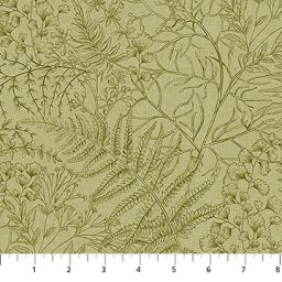 Natural Elements - Toile Leaves - Lt Green