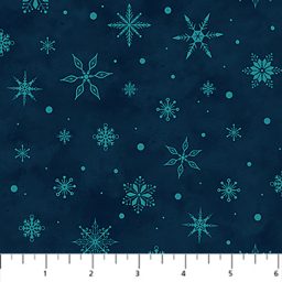 Woodland Wishes Christmas - Snowflakes - Navy