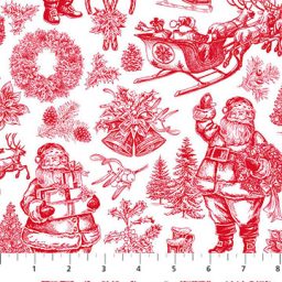 Vintage Christmas - Red Santa Toile
