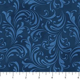 St. Nicholas Christmas - Scroll - Dark Blue