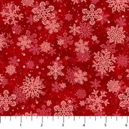 St. Nicholas Christmas - Snowflakes - Red