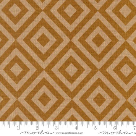 Rainier by Jessica Rose - 70% Cotton, 30% Linen - Glacier Peak Geometric - Caramel