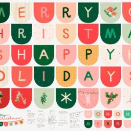 Tiny Christmas by Lizzie House - Bunting Panel