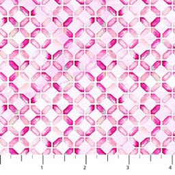 Concerto by Northcott - Geo Grid - Pink