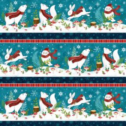 Woodland Wishes Christmas - Border Stripe