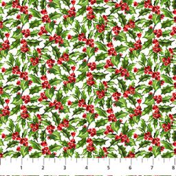 Christmas Holiday Joy - Packed Holly - Cream