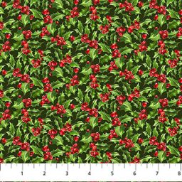 Christmas Holiday Joy - Packed Holly - Green