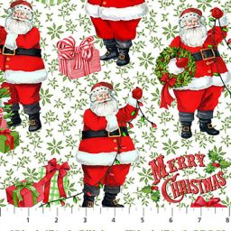 Vintage Christmas - Feature Santa - Green