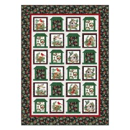 Winter Song from Northcott - Bird Feeders and Cardinals Pattern