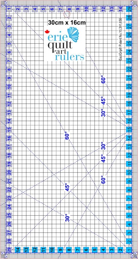 Erie Quilt Art Quilting Rulers - 16cm x 30cm