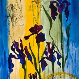 City Flower Exchange Blue/Yellow Panel