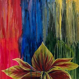 Amaryllis - City Flower Exchange Red/Blue Panel