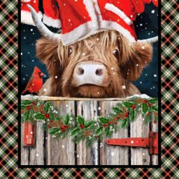 Highland Heart Christmas Cows - Feature Panel