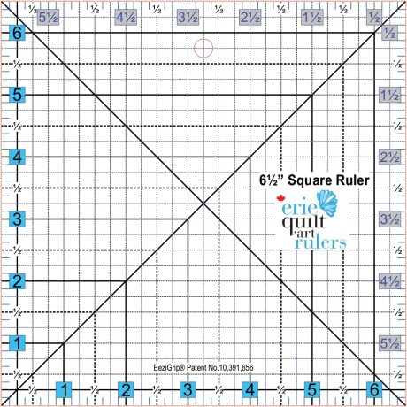 Erie Quilt Art Quilting Rulers - 6.5" x 6.5"