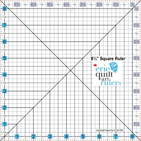 Erie Quilt Art Quilting Rulers - 8.5" x 8.5"
