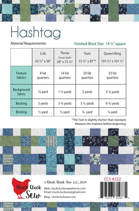 Hashtag Pattern by Cluck Cluck Sew - Image 2