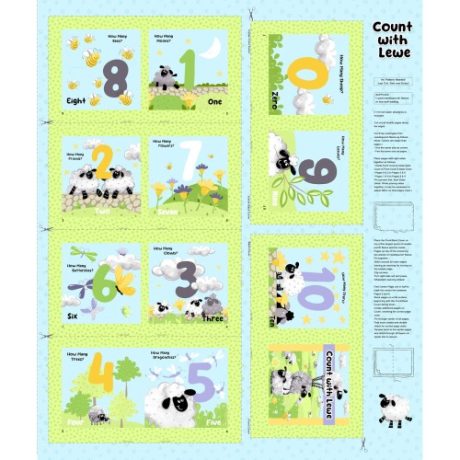 Susybee - Lewe the Ewe Counting Sheep Book Panel