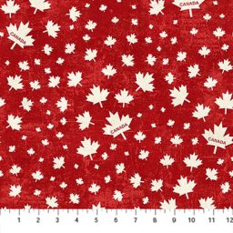 Canadian Classics 3 - Cream Canada Leaf on Red