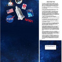 NASA Space Odyssey - Icons Drawstring Bag Panel