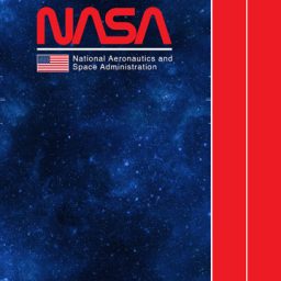 NASA Space Odyssey - Text NASA Logo Tote Bag Panel