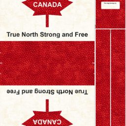 Canadian Classics 3 - True North Strong and Free Tote Bag Panel