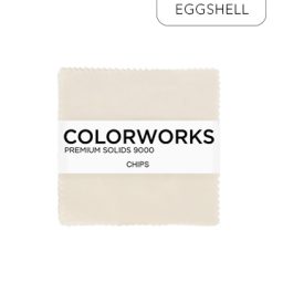 Colorworks Premium Solid Precuts - 5" Chips - Eggshell
