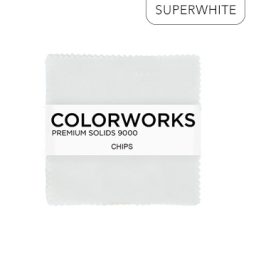 Colorworks Premium Solid Precuts - 5" Chips - Superwhite