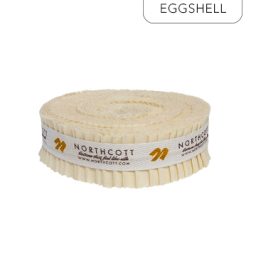 Colorworks Premium Solid Precuts - 1.5" Strip Roll - Eggshell