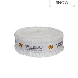 Colorworks Premium Solid Precuts - 1.5" Strip Roll - Snow
