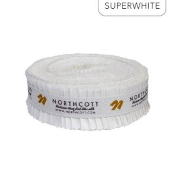Colorworks Premium Solid Precuts - 1.5" Strip Roll - Superwhite