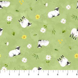 Counting Sheep Baby Farm Collection - Sheep on Light Green