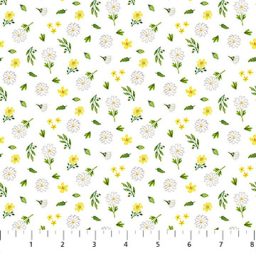 Counting Sheep Baby Farm Collection - Flower Toss on White