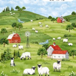 Counting Sheep Baby Farm Collection - Red Barn Panel